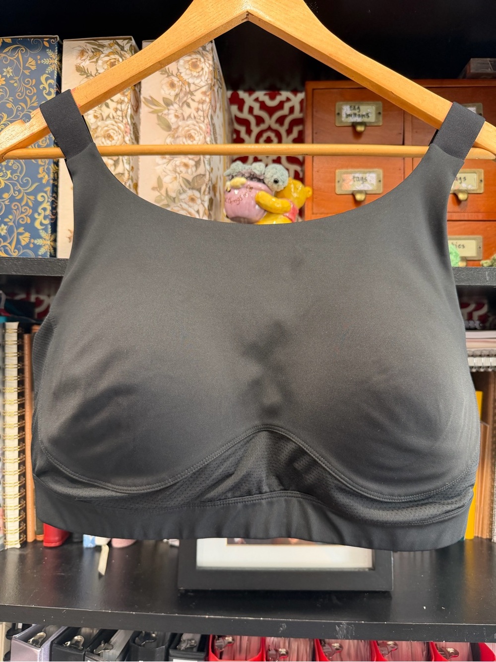 Duluth Trading Co Black Seamless Wireless Support Bra
